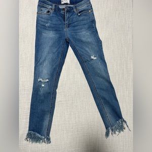 Free people skinny jeans, distressed